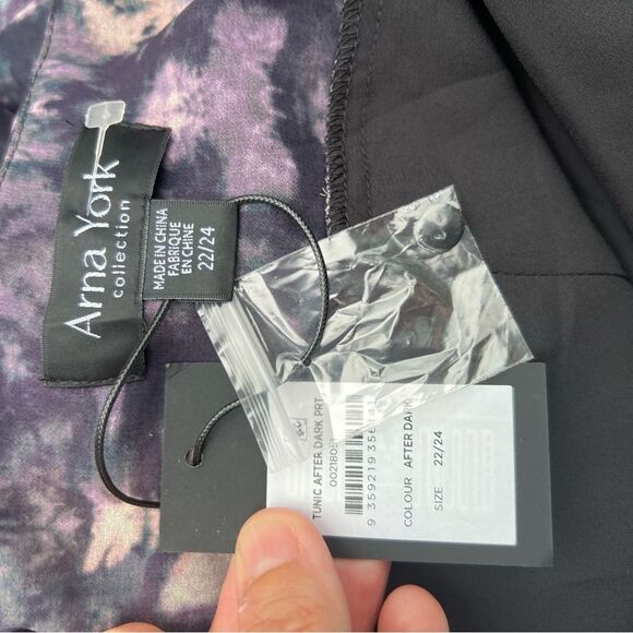 Arna York After Dark Print Dress size 22/24 NWT date night elegant party festive - Picture 8 of 9